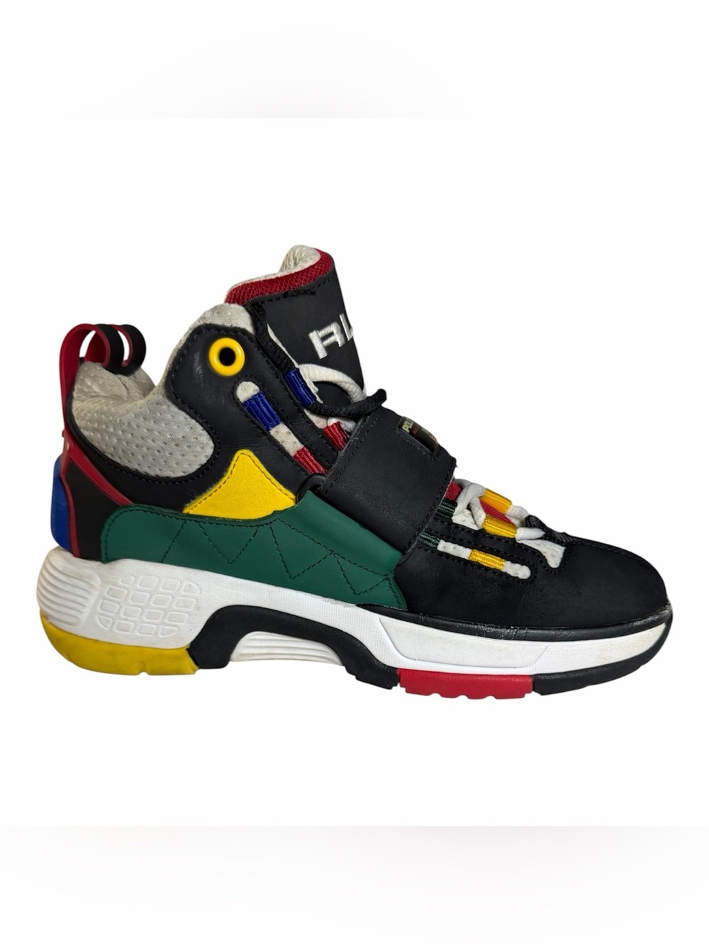 Polo Ralph Lauren Polo Sport PS100 High Top Multi Color Block Sneaker Boy/Mens 6